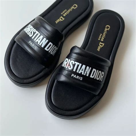 christian dior fluffy slides|authentic unisex Christian Dior slides.